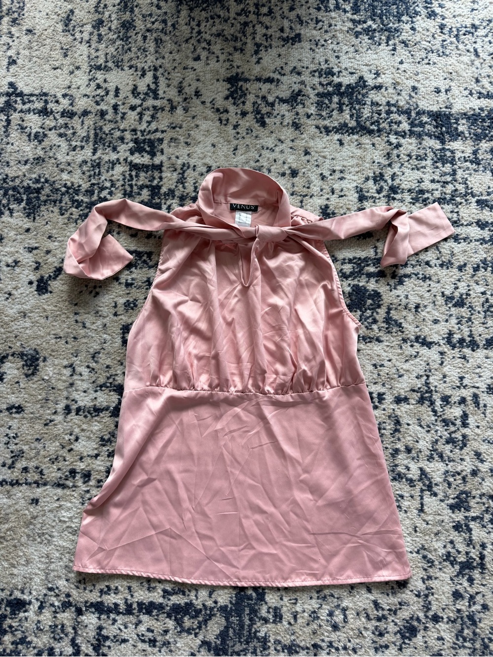 Venus Pink Halter Tie Top